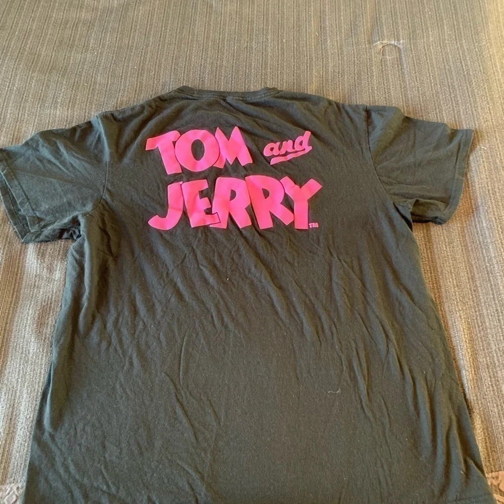 Vintage Disney Tom and Jerry Tee Top T-shirt Black Pink Size L